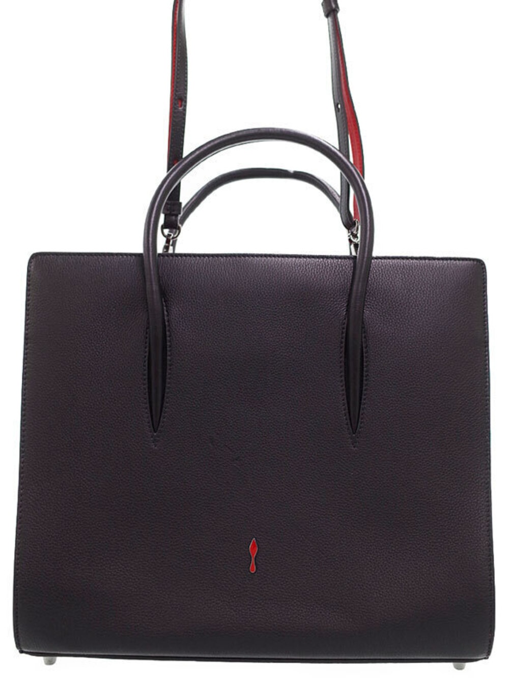 Christian Louboutin Paloma Tote Bag black calfskin leather rolled